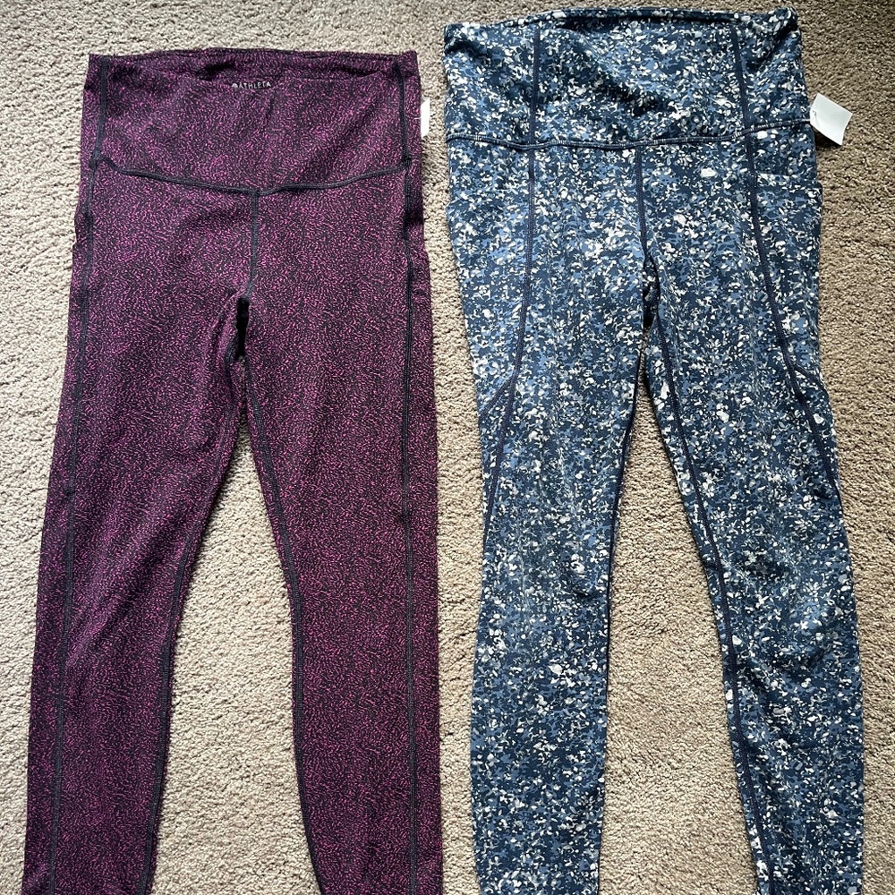Athleta Full Length Leggings lot of 2!